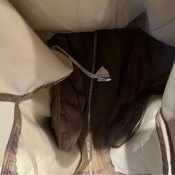 Zara Taupe Leather Hooded Zipper Jacket | XS - Picture 9 of 11